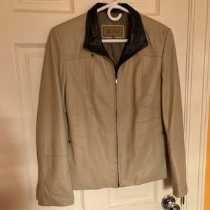 Vintage M Piel two tone soft leather jacket